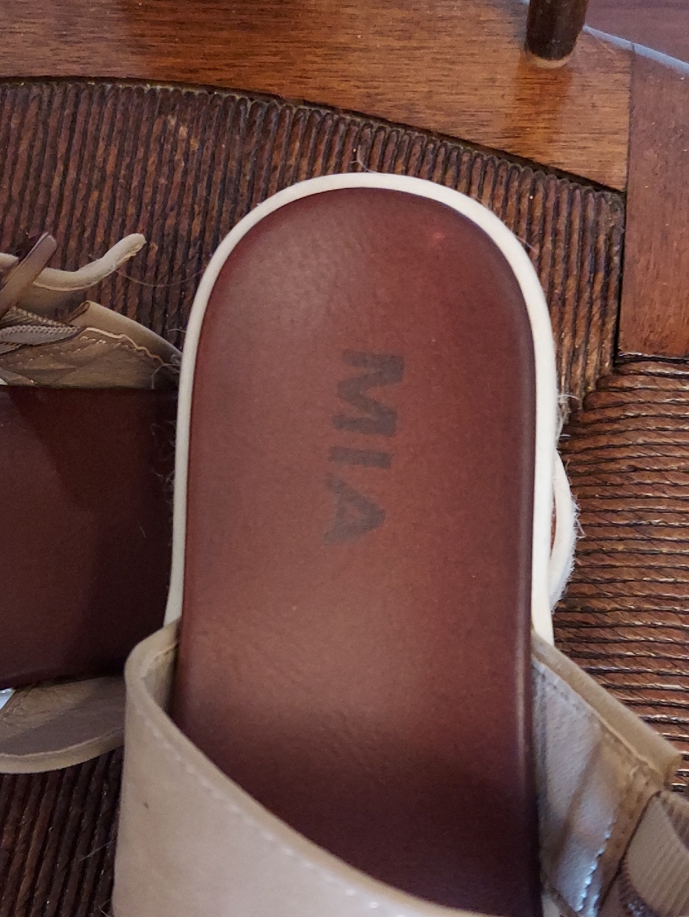 MIA Beige Double-Strap Slide Sandal with Buckle - Picture 2 of 7